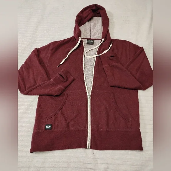 Oakley バーガンディ ジャケット Oakley | Sweaters | Oakley Burgundy Full Zip Jacket Small Y2k